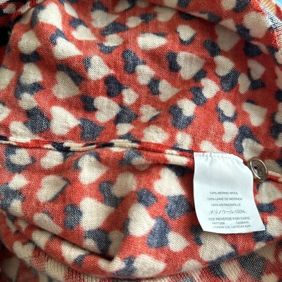 J. Crew | Tippi Merino Wool Valentine Hearts Sweater in Rust Red | S - Picture 6 of 6